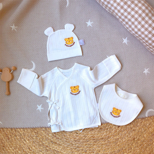 Newborn baby clothes 0-3 months half-back clothes class a four seasons pure cotton boneless thin summer 52 yards tiger baby