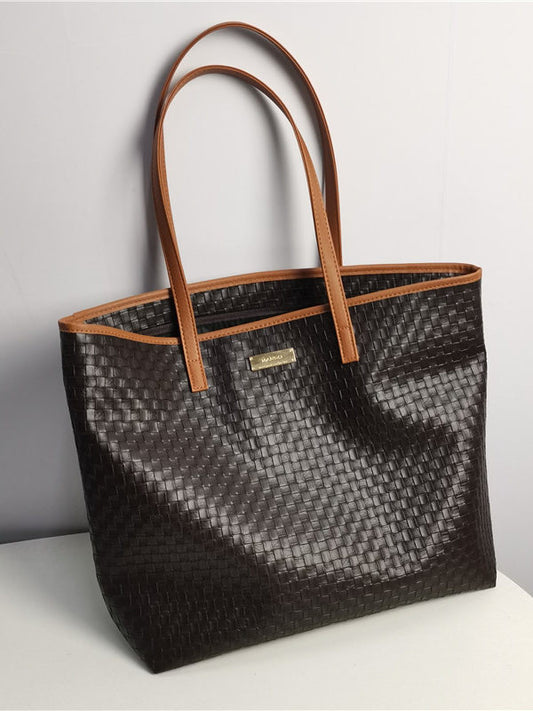 Foreign trade export tail goods women's bags woven shopping bags large capacity supermarket shopping casual tote bags shoulder handbags