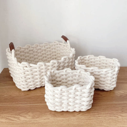 Household sundries basket storage box, fabric organizer box, tabletop snack basket, toys, underwear, storage basket, storage basket, storage box, cotton thread