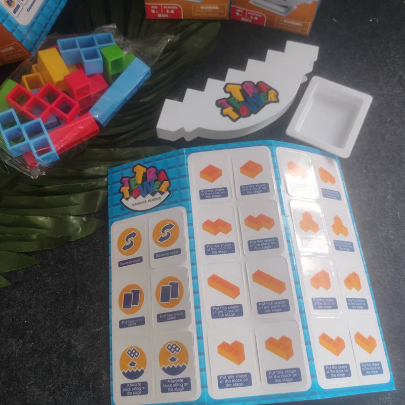 Balance tree table game swinging Tetris multiplayer interactive Russian block balance Jenga