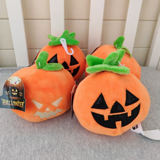 Original single Halloween pumpkin small briquette teddy glasses hairball decompression doll holiday decoration ornament bouquet