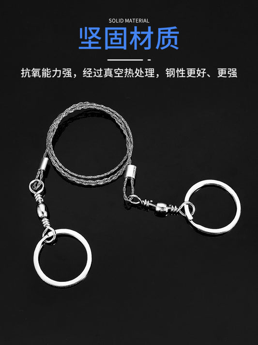 Sale Outdoor Survival Equipment 360 Rotating Universal Latte Art Handmade Wire Saw Blade Four-Strand Stainless Steel Wire Saw Wire Saw