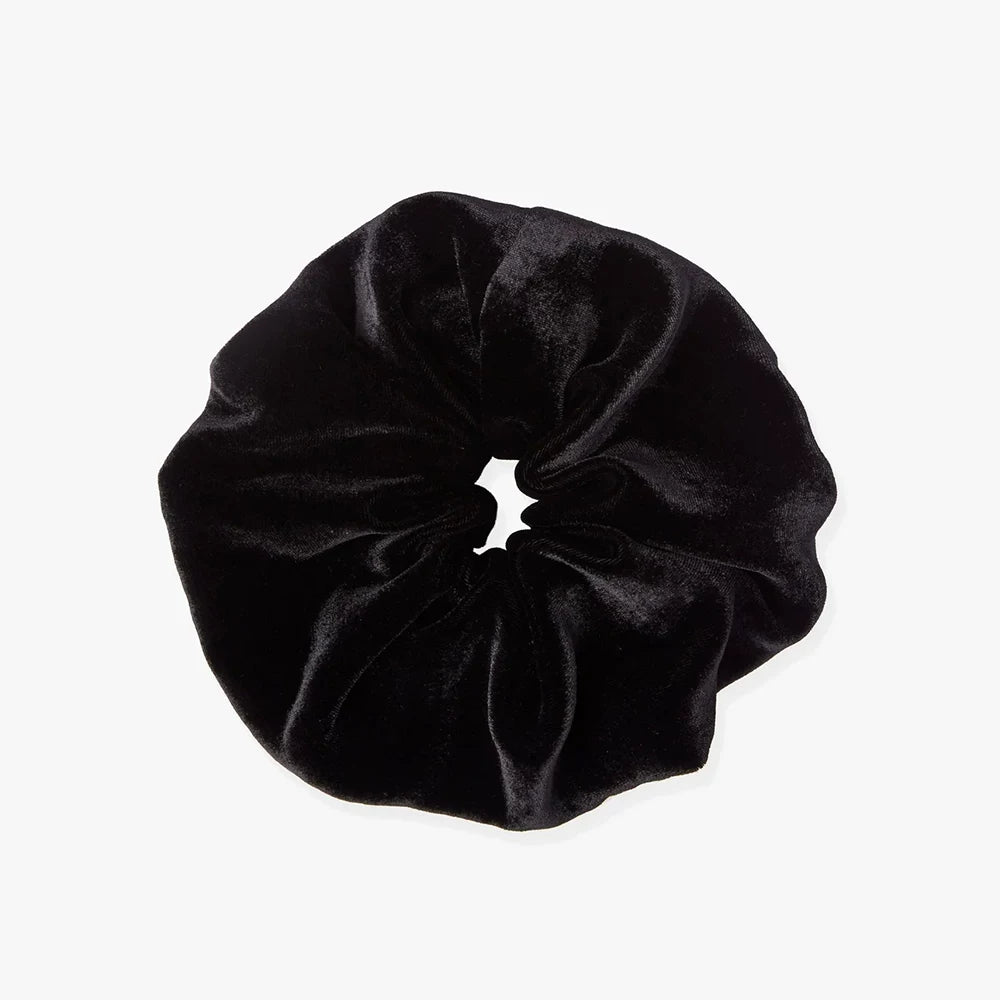9QW European and American export new texture autumn and winter black large gold velvet large intestine scrunchie tie hair does not hurt hair accessories