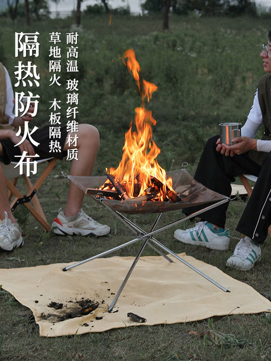 Outdoor fireproof cloth, picnic barbecue, fiberglass flame retardant cloth, barbecue grill heat insulation mat, flame retardant, high temperature resistant fire blanket