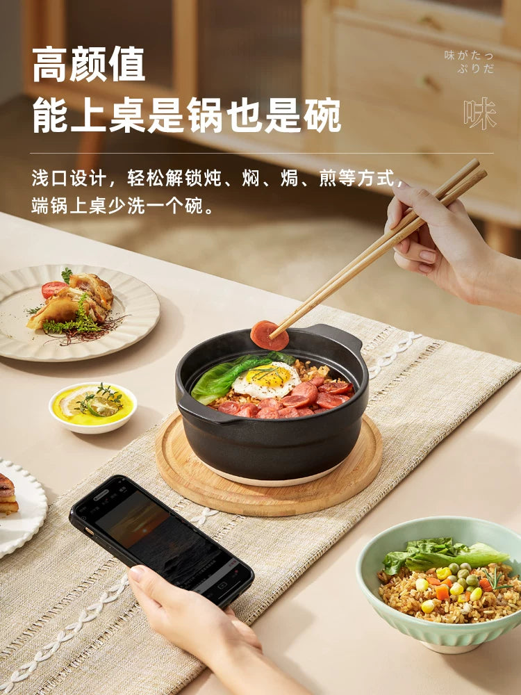 One person eats clay pot high temperature resistant mini casserole household gas cream stew cooking claypot rice pot healthy clay pot