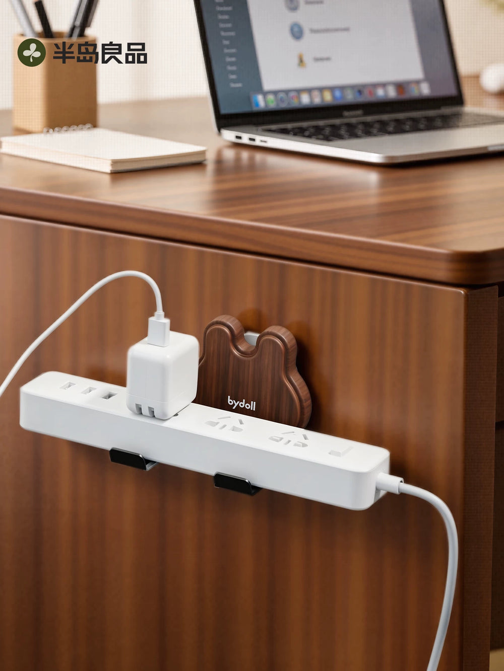 Socket holder, wall-free suction cup socket, cable manager, data wire storage artifact, under-desk cable manager