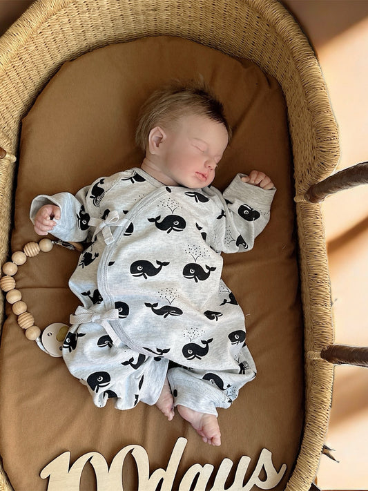 Newborn baby clothes spring and autumn A pure cotton 0-3 months baby clothes with a base and wear a size 59 jumpsuit 52