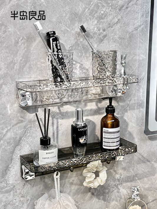 Toilet suction cups, shelves, wall-mounted bathroom shelves, non-punching toilets, toilets, washstands, supplies storage