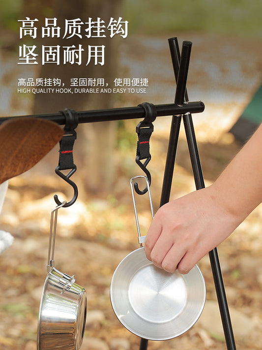 Outdoor camping triangular shelf hook plastic steel buckle webbing hook crossbar hook load-bearing hook coat hook