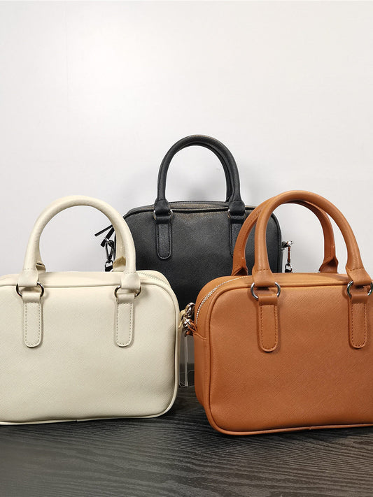 Export Spain niche design handbag commuter Boston bag bowling bag one shoulder crossbody women's bag simple