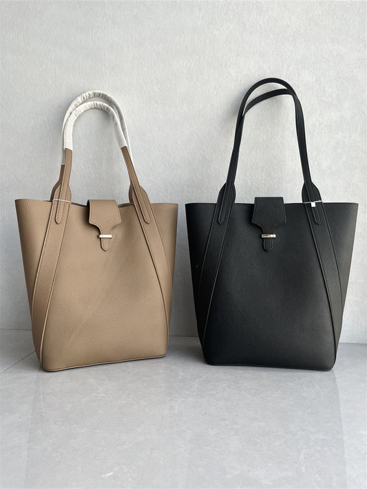 Export order high-quality cowhide tote bag fashionable and versatile high-end large capacity one-shoulder armpit women's bag