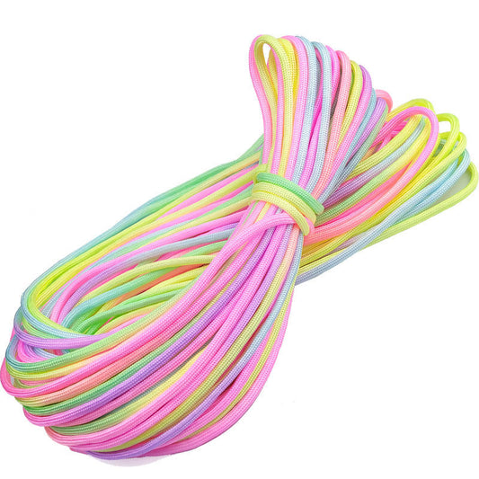 Seven core 7 color gradient color 4mm paracord braided wire DIY pendant jewelry customized data cable accessories