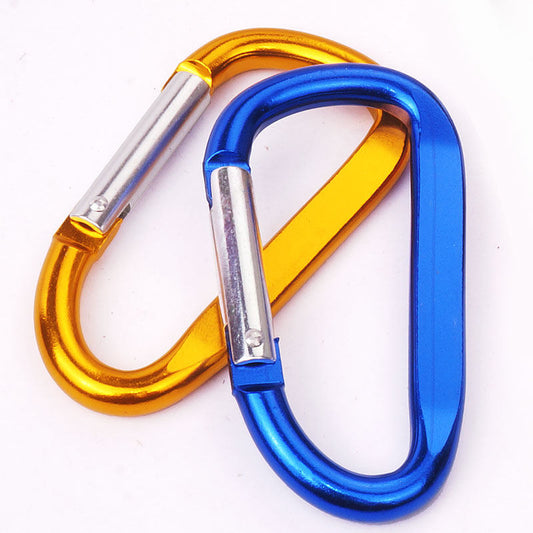 No. 10 aluminum alloy flattened hanging buckle large key ring spring hook outdoor climbing backpack plug-in equipment