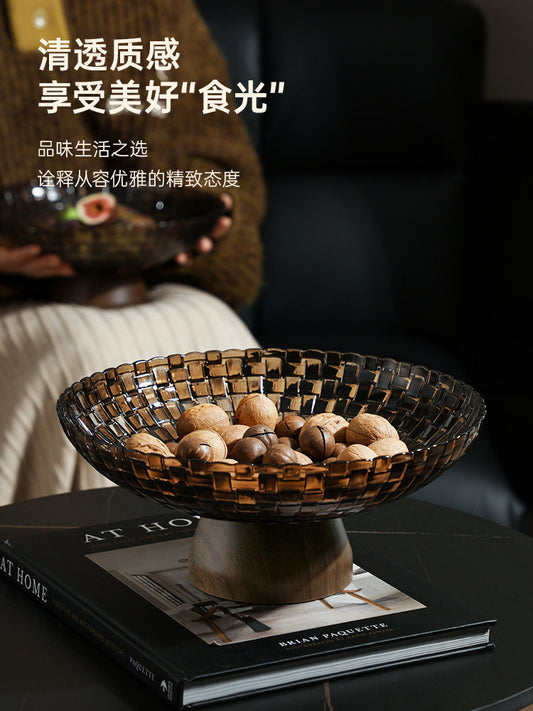 Dried fruit plate, new 2024 living room coffee table, home fruit plate, New Year's snacks, melon seeds, nuts, light luxury and high-end