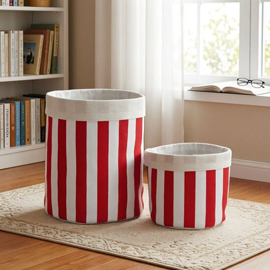 Cartoon fabric storage basket, desktop organizer basket, snack box, children's underwear miscellaneous basket, toy bucket, clothes storage basket