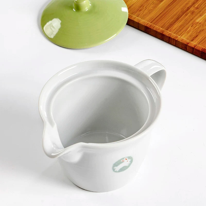 Japan Imported Gaiwan Tea Cup Ceramic Tea Set 260ml Small Fresh Hand Painted Rabbit Tea Bowl with Lid Cup Single