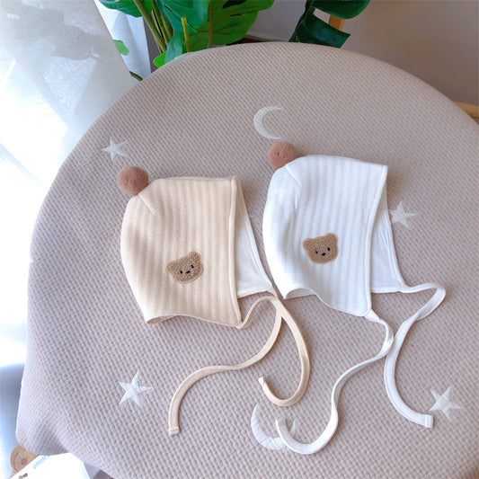 ins Korean Baby Hat Autumn and Winter Ear Protection Hat Super Cute Newborn Outing Hat Boneless