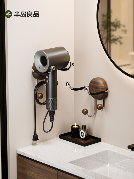 Bathroom hair dryer special bracket, wall-mounted suction cup, no punching dryer storage shelf, hair dryer hook holder