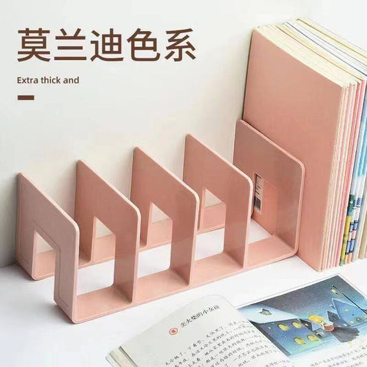 Book stand reading rack book clip table bookshelf desktop fixed book storage artifact divider desk stand desk storage student with transparent acrylic shelf bookend rack put book clip