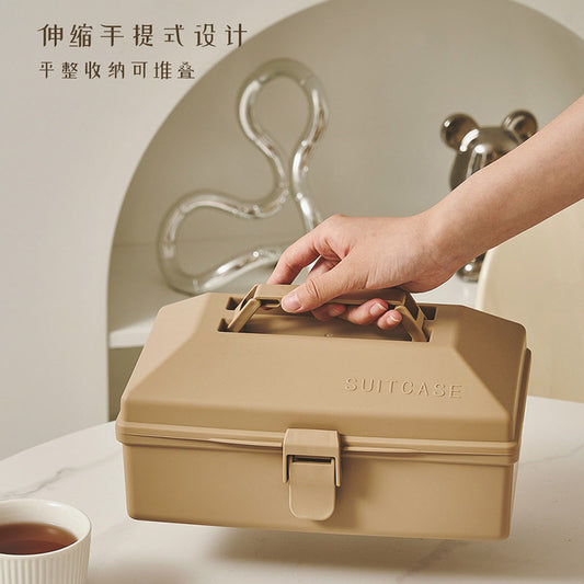 Multifunctional portable storage box household portable tool box medicine box large capacity car plastic storage box