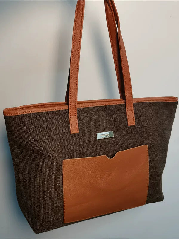 Small person thickened large capacity American canvas bag tote bag shoulder handbag for class commuting foreign trade bag
