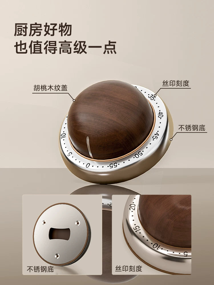Timer, kitchen reminder, mechanical magnetic cooking alarm clock, timer, self-discipline visual manager for primary school students