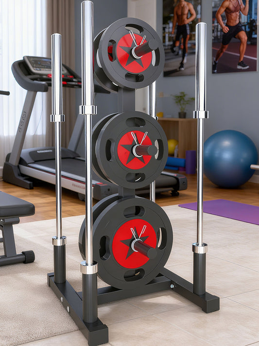 Barbell Plate Storage Rack, Household Dumbbell Plate Placement Hanging Shelf, Barbell Bar Olympian Pole Storage, Storage and Storage Cart Equipment Rack