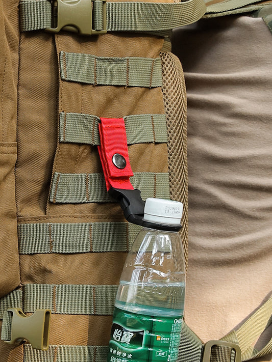 Outdoor tactical nylon water bottle buckle webbing multi-functional carabiner portable quick hanging mineral water clip manufacturer
