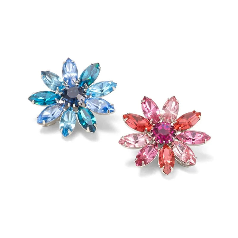 High-end crystal flower hairpin, duckbill clip, chuck, flower headdress, hair accessory, 2025 new bangs clip hairpin