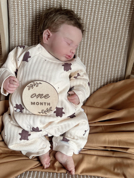 Korean style autumn and winter baby padded one-piece clothes for men and women, pure cotton boneless super cute newborn warm clothes full moon clothes