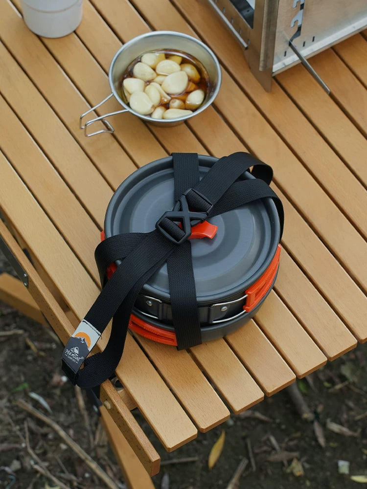ISE MOUNT Outdoor Round Pot Storage Strap Portable Storage Tableware Kitchenware Plate Storage Strap