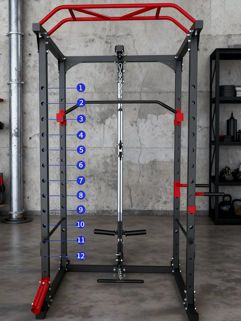 Multifunctional bench press rack fitness equipment commercial smith multi-trainer home barbell squat machine gantry