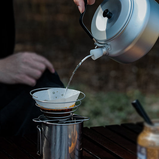 Outdoor kettle spout coffee pot extended thin tube dustproof stainless steel extended water pipe aluminum alloy kettle