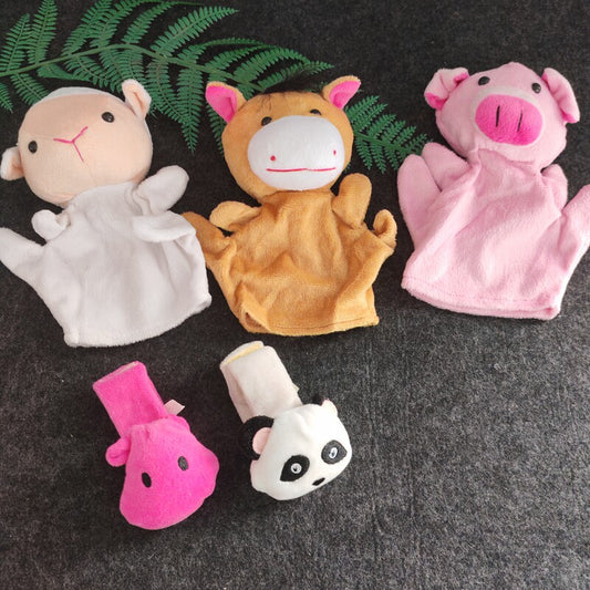 Slightly flawed baby hand puppet toy glove puppet kindergarten performance story speech glove doll panda wristbell