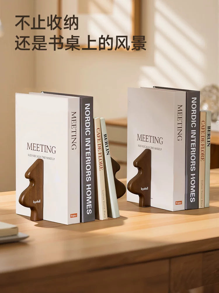 Student desktop solid wood book stand assembly telescopic anti-tipping metal bookstand office ins bookshelf storage box