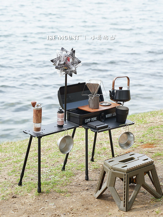 Small Island Mountain Outdoor Folding Table Portable Picnic Camping Picnic Gear 350 Toolbox Expansion Base