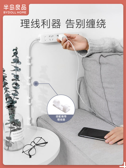 Router socket free punching wire storage plug strip plug fixer wall mount power strip fixer wall sticker