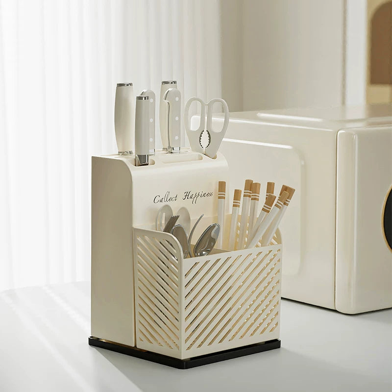 Cream style kitchen knife holder Household multifunctional knife holder Plastic knife chopstick holder