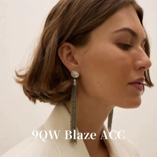 Metal, natural shell, inlaid tassel earrings, showing face, small square and round face, silver temperament, versatile, high-end sense female niche