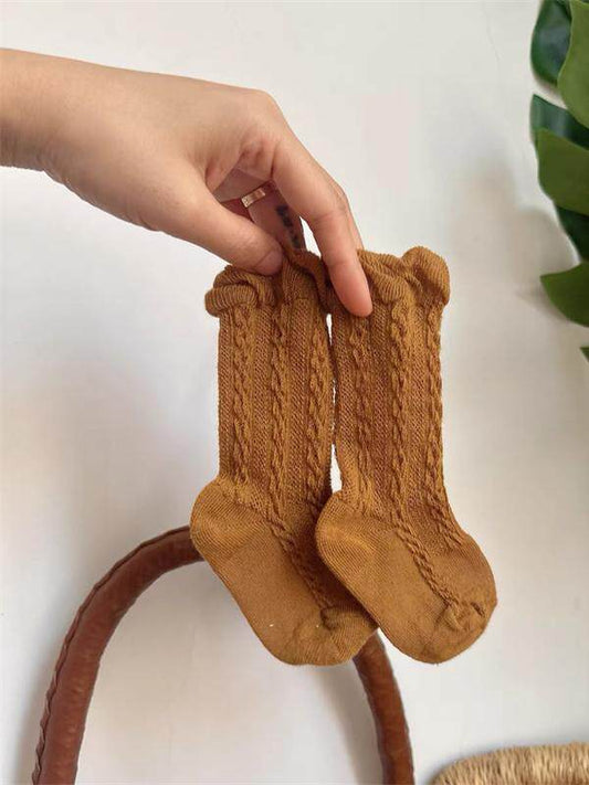 Newborn baby socks summer baby thin medium mesh socks for boys and girls loose mouth and non-strangled leg anti-mosquito socks 0-6 months