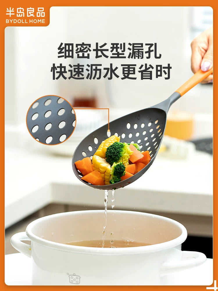 Peninsula Liangpin Kitchen Big Colander Household Dumpling Scoop Filter Leaky Mesh Fence Long Handle Drain Scoop Scoop Artifact