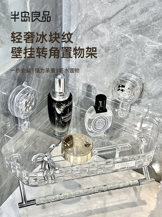 Suction cups, corner shelves, bathrooms, toilets, washstands, toilets, showers, non-perforated, wall-hung triangular storage artifacts