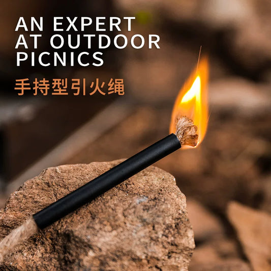Outdoor camping, picnics, barbecue supplies, igniting items, fuse ropes, beeswax hemp ropes, fire starters, survival supplies