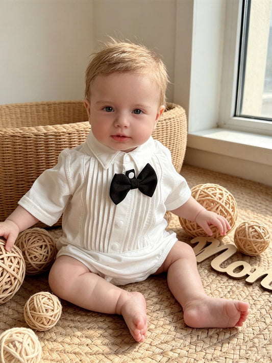 Baby fart wrapping clothes summer baby boy full moon first year old gentleman's style fart wrap suit grasp the week ritual sense of 100 days