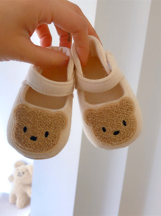 Korean baby shoes 0 one March spring and autumn cute baby anti-cartoon Velcro step shoes 0 one June spring and autumn