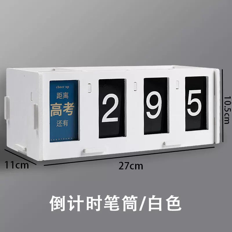 Office creative assembly desktop calendar pen holder student desk calendar multi-functional vertical diagonal stationery storage box simple and high-value ins style schedule planning office desktop stationery storage box