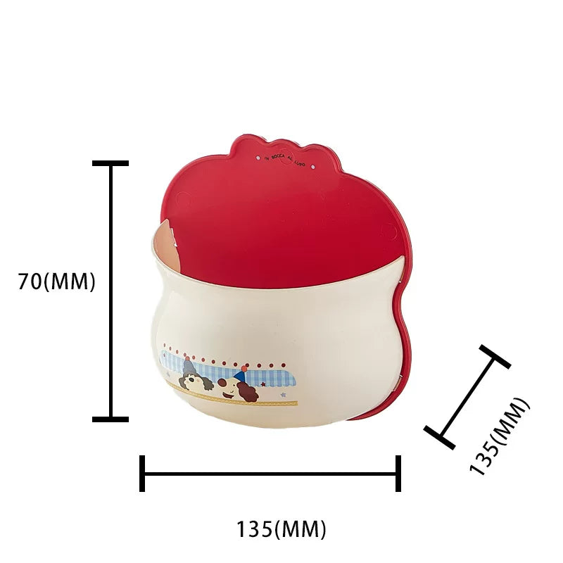 Dopamine wall mounted storage box, kitchen bedroom, non-punching and traceless organizer box, cartoon sundries storage box