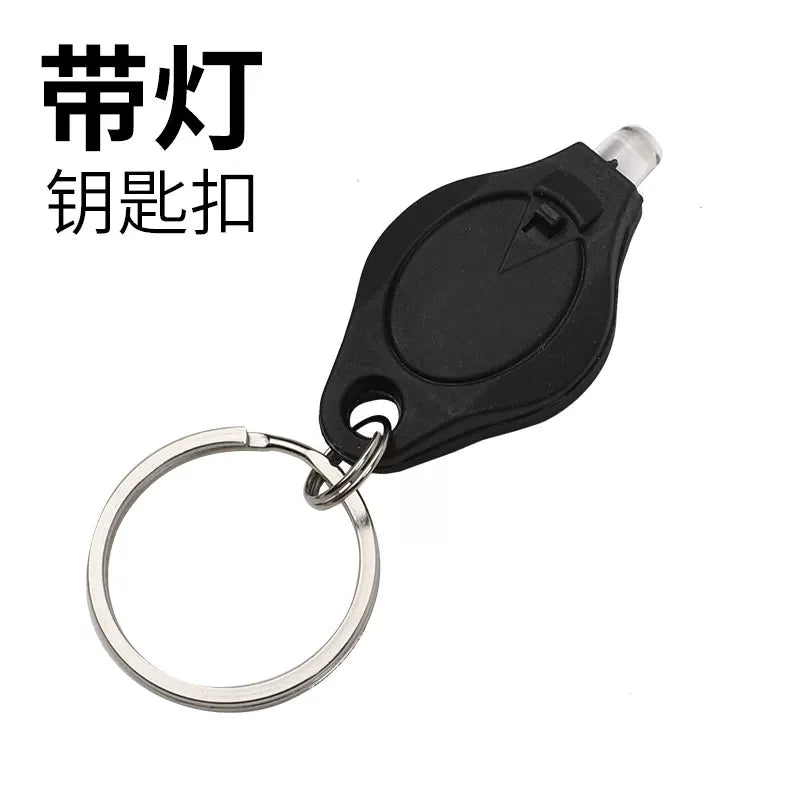 Mini small flashlight keychain night emergency glowing hook