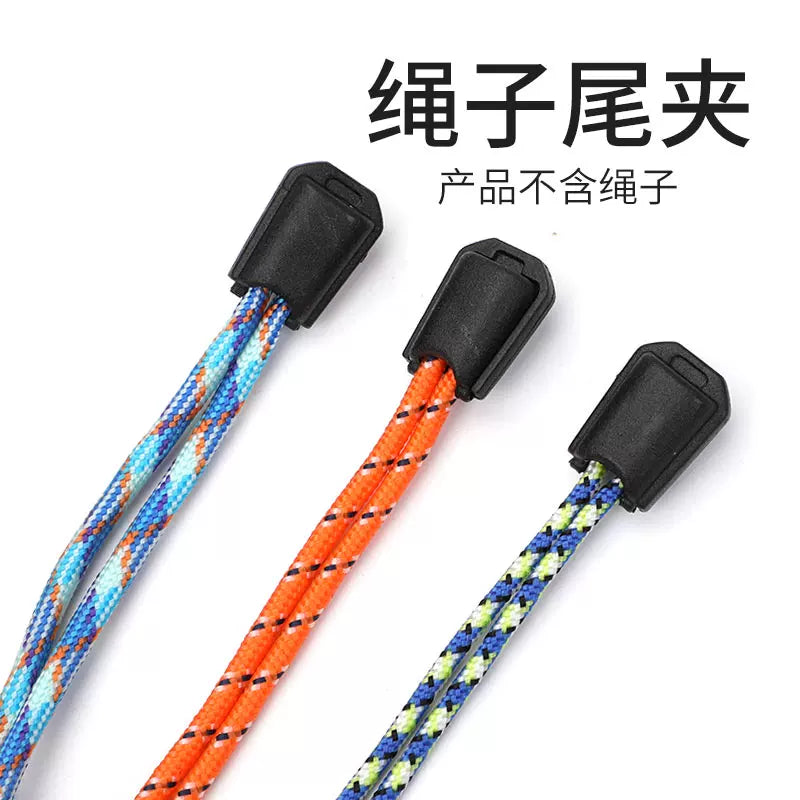 Paracord bracelet adjustment buckle, rope tail clip with teeth, elastic band, anti-slip rope