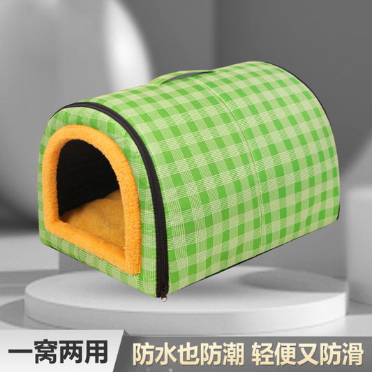 Fully removable and washable warm cat nest winter oxford cloth fully enclosed security nest cat sleeping nest cat bed is universal in all seasons